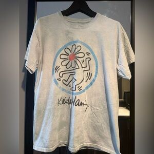 Vintage Keith Haring Dancing Daisy Tie-dye 100% Cotton Tee Size L